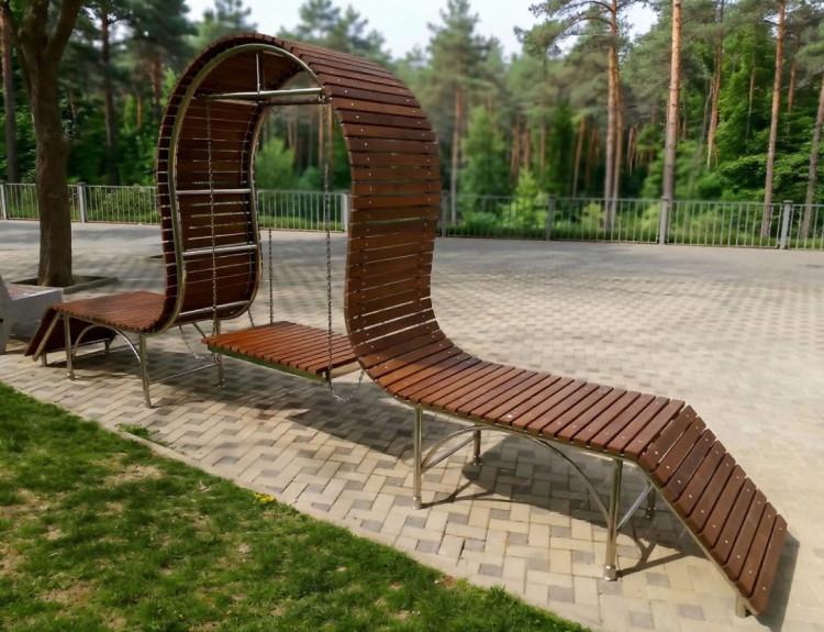 Скамья с качелями С-102